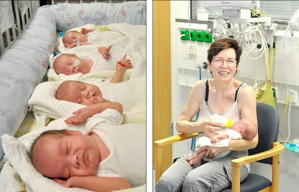 Bà mẹ sinh tư ở tuổi 65 và có 17 con với 5 người đàn ông khác nhau