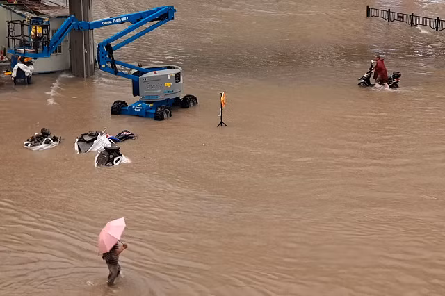 Lũ lụt ở Trung Quốc.
