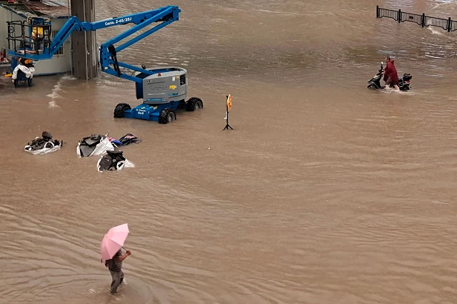 Lũ lụt ở Trung Quốc.