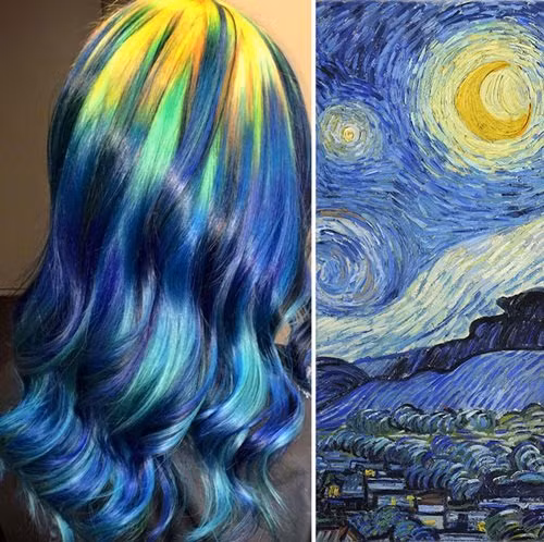 Cô gái biến mái tóc thành những tác phẩm nghệ thuật