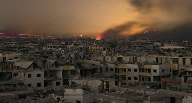 Hình ảnh giao tranh ở Đông Ghouta ngày 11/3/2018