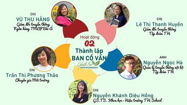 Tháng 4/2020, Ban cố vấn dự án được thành lập với 5 thành viên, là chuyên gia về môi trường, báo chí, truyền thông. Tháng 4/2020, Ban cố vấn dự án được thành lập với 5 thành viên, là chuyên gia về môi trường, báo chí, truyền thông.