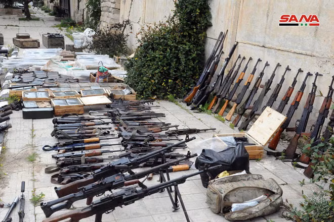 Rất nhiều súng máy được quân đội Syria phát hiện