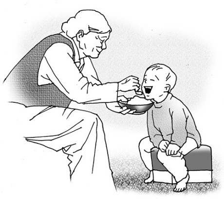 Bà chiều chuộng cho ăn thiếu khoa học, cháu Ba chieu chuong cho an thieu khoa hoc, chau