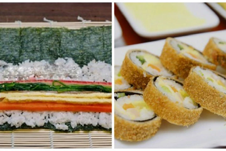 Ấm áp những ngày đầu đông với món kimbap chiên nóng giòn