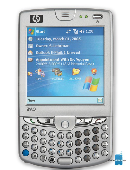 HP iPAQ hw6500: trong thập kỷ trước, HP đã cho ra mắt khá nhiều các thiết bị di động trên nền tảng Windows Mobile. Các phiên bản iPAQ hw6500 (bao gồm có và không có camera sau) được ra mắt vào năm 2005. iPAQ được sản xuất bởi HTC, có màn hình vuông 3 inch, độ phân giải 240x240 pixe với bàn phím QWERTY. 