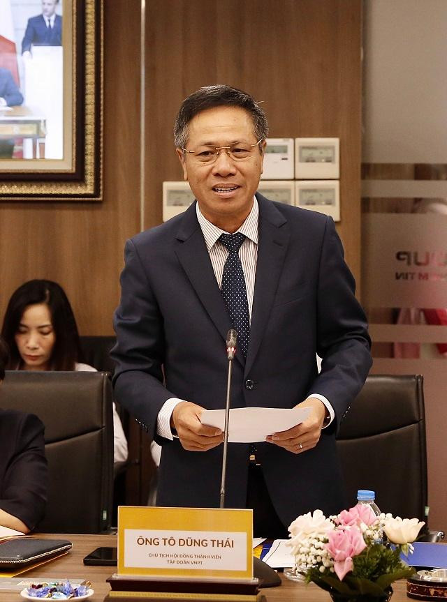 Ông Tô Dũng Thái, Chủ tịch HĐTV Tập đoàn VNPT phát biểu tại sự kiện. Ông Tô Dũng Thái, Chủ tịch HĐTV Tập đoàn VNPT phát biểu tại sự kiện.