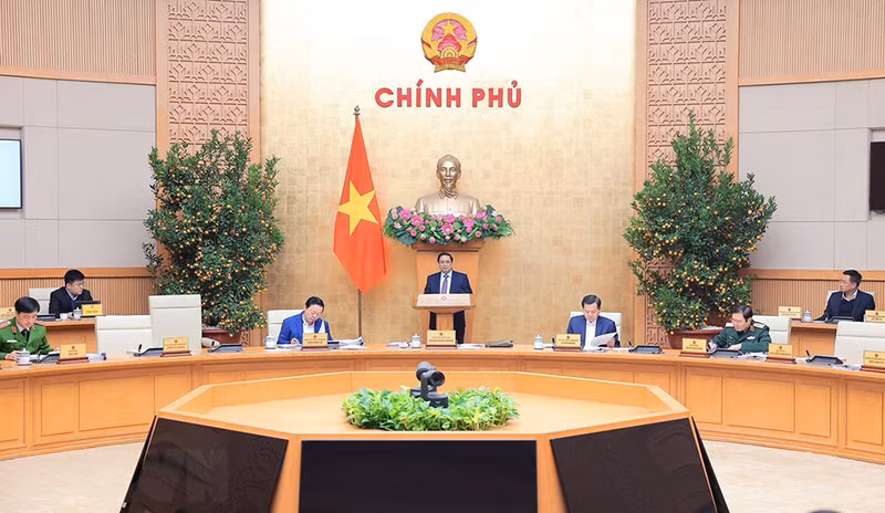 Thủ tướng Phạm Minh Chính chủ trì phiên họp. (Ảnh: Dương Giang/TTXVN)