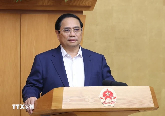 Thủ tướng Phạm Minh Chính chủ trì Phiên họp Chính phủ chuyên đề xây dựng pháp luật tháng 4. (Ảnh: Dương Giang/TTXVN) Thủ tướng Phạm Minh Chính chủ trì Phiên họp Chính phủ chuyên đề xây dựng pháp luật tháng 4. (Ảnh: Dương Giang/TTXVN)