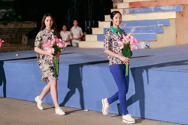 Kỳ Duyên, Thùy Dung, Ngọc Hân tập luyện cho Festival Huế ảnh 4