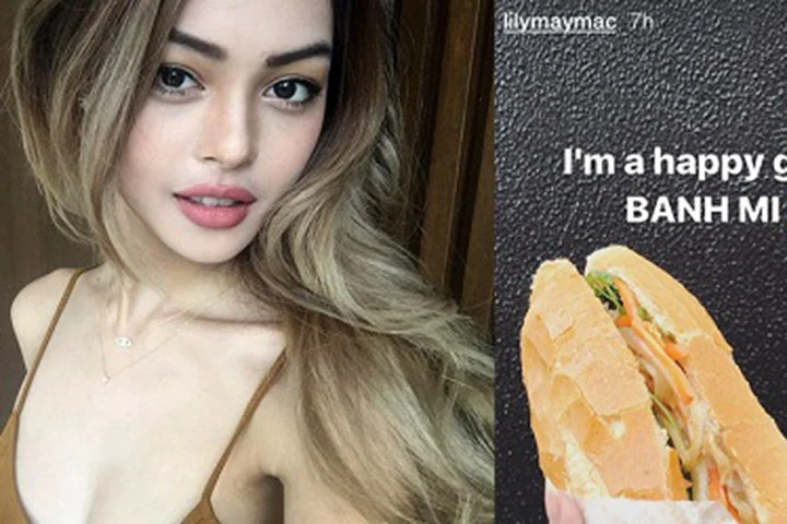 Hot girl trên Instagram khoe món bánh mì khiến fan Việt thích thú