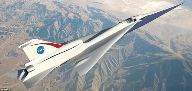 Hình ảnh minh họa của X-59 Quiet Supersonic Transport (QueSST) của NASA.