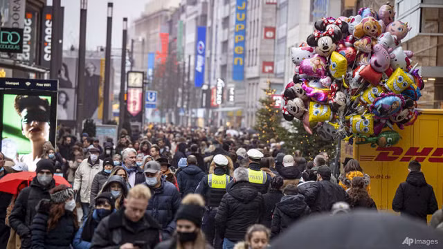 Đường phố Đức trước lễ Giáng sinh.