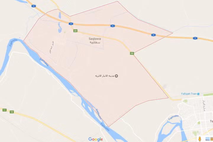 Khu vực phát hiện ba ngôi mộ tập thể. (Nguồn: Google Maps) 