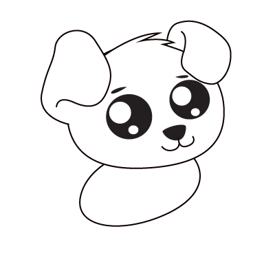 Cách vẽ con chó đơn giản và xinh yêu 8