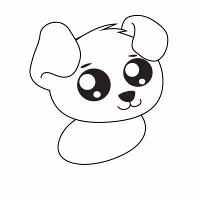 Cách vẽ con chó đơn giản và xinh yêu 8