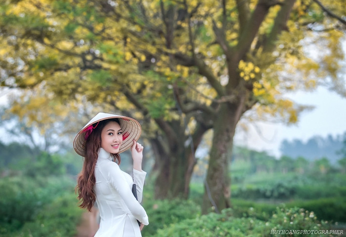 Hot girl Văn hóa Nghệ thuật Quân đội tinh khôi trong bộ ảnh áo dài