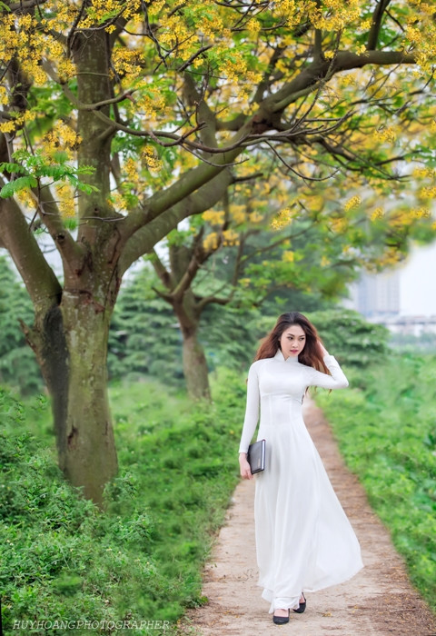 Hot girl Văn hóa Nghệ thuật Quân đội tinh khôi trong bộ ảnh áo dài