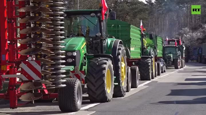 Nông dân Ba Lan phản đối các chính sách nông nghiệp.