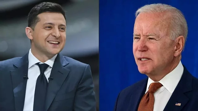 Tổng thống Ukraine Zelensky và Tổng thống Mỹ Joe Biden.