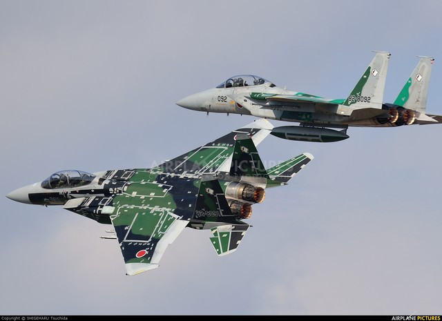 Mitsubishi F-15J/DJ Eagle là một loại máy bay tiêm kích đánh chặn mọi thời tiết, hai động cơ được chế tạo dựa trên loại máy bay McDonnell Douglas F-15 Eagle, F-15J/DJ được hãng Mitsubishi Heavy Industries chế tạo theo li-xăng để trang bị cho Lực lượng phòng vệ trên không Nhật Bản (JASDF).