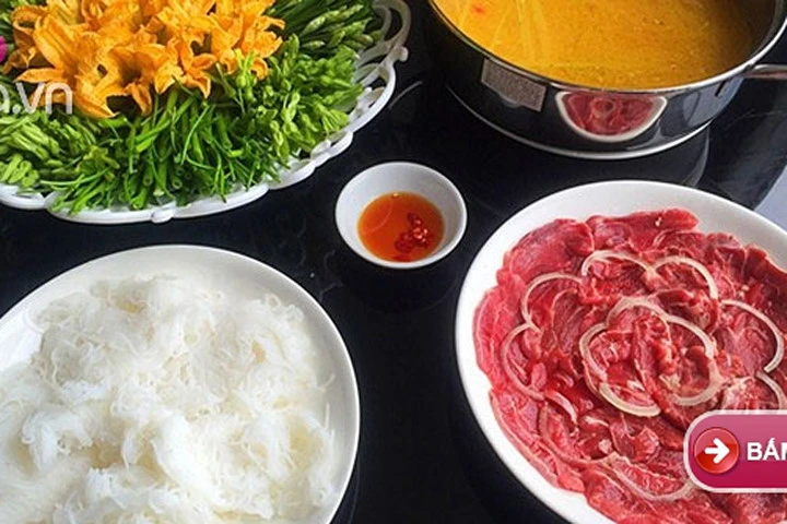 Xì xụp lẩu bắp bò chanh leo nóng hổi đón gió mùa về