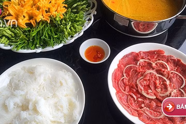 Xì xụp lẩu bắp bò chanh leo nóng hổi đón gió mùa về