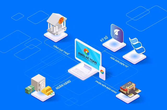 AMIS Kế toán đảm bảo nghiệp vụ kế toán nội bộ và liên kết với các hệ thống bên ngoài.