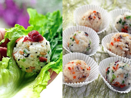 Đổi vị bữa sáng: Cơm nắm thịt nguội với rau củ cực ngon - Ảnh 1 Doi vi bua sang: Com nam thit nguoi voi rau cu cuc ngon - Anh 1
