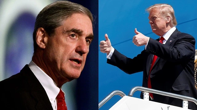 Luật sư Robert Mueller (trái) và TT Trump