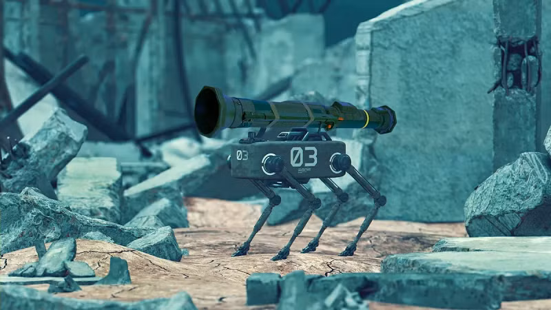 Chó robot phóng tên lửa của Nga.