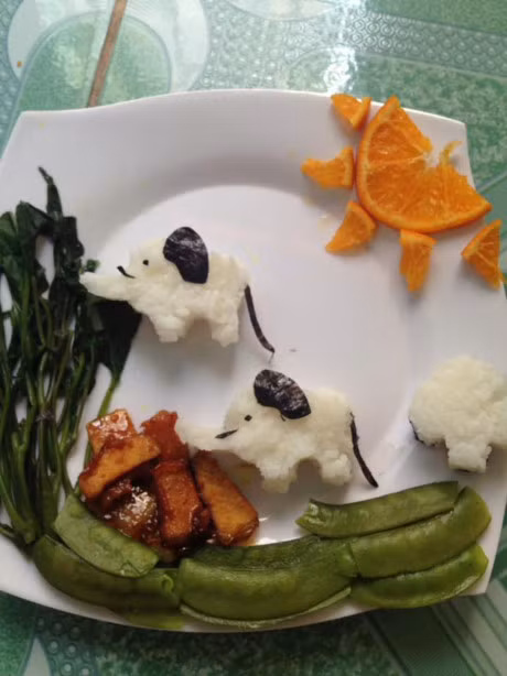 Hoc lom me Viet cach trang tri mon an dam cho con day mau sac - Anh 33