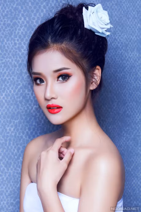 Ngam Hoang Yen Chibi xinh dep khac thuong voi kieu trang diem tong cam - Anh 5