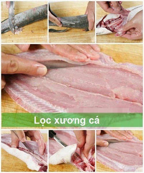 Việc lọc xương cá trước khi chế biến sẽ không còn xảy ra tình trạng hóc xương. me