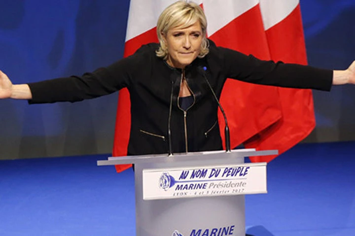 Ứng viên cực hữu Marine Le Pen vận động tranh cử Tổng thống Pháp