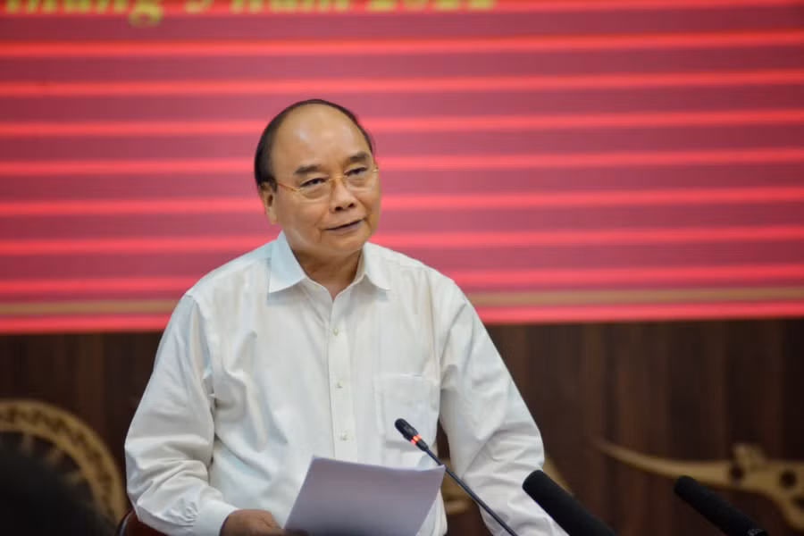 Chủ tịch nước Nguyễn Xuân Phúc phát biểu chỉ đạo.