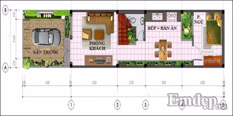 Tu van xay nha ong ba tang co mat tien nho hon so voi chieu dai - Anh 1