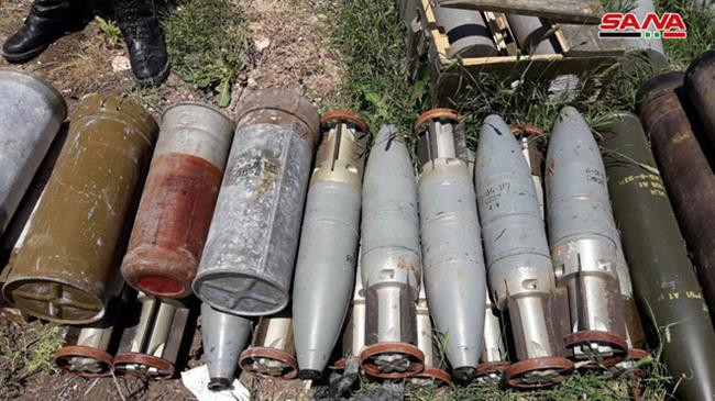 Lượng vũ khí mà quân đội Syria vừa thu giữ.