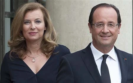 Đệ nhất phu nhân Pháp Valérie Trierweiler và ông Hollande