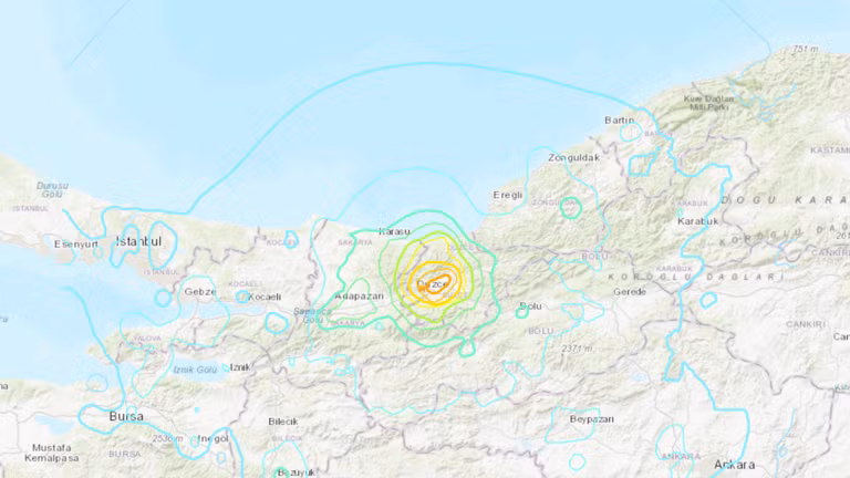 Động đất tại Thổ Nhĩ Kỳ (Ảnh: USGS)
