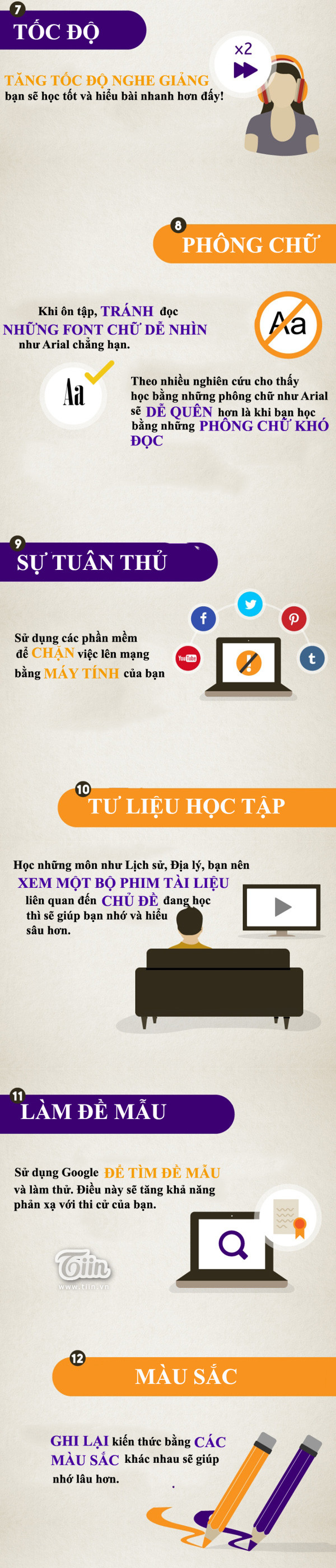 Infographic 12 yếu tố giúp cải thiện việc học
