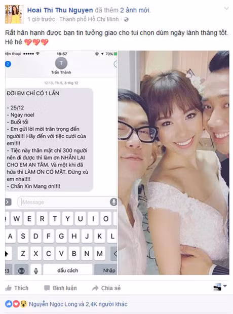 Lo noi dung tin nhan moi cuoi khac nguoi cua Tran Thanh - Anh 1