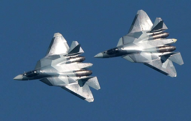 Chiến cơ tàng hình Su-57 của Nga.