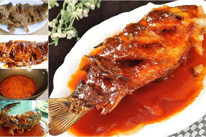 Cá chép sốt chua ngọt hấp dẫn đưa cơm