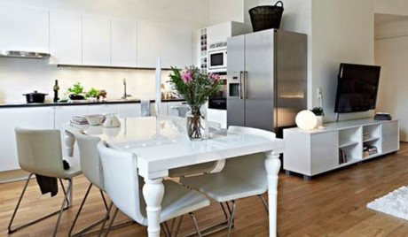 Nội thất cá tính trong căn hộ trắng phong cách Scandinavian rộng 40m2 - Ảnh 1 Noi that ca tinh trong can ho trang phong cach Scandinavian rong 40m2 - Anh 1