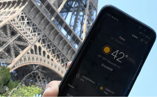 Nhiệt độ cao tại Paris, Pháp.