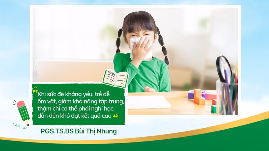 Bệnh vặt là nguyên nhân khiến trẻ gián đoạn việc học.