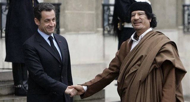 Cựu Tổng thống Pháp Sarkozy và Cố lãnh đạo Libya Gaddafi