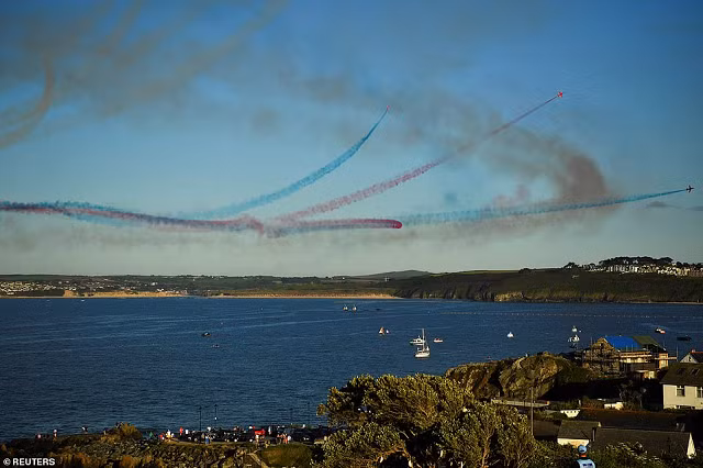 Màn biểu diễn của Red Arrows.