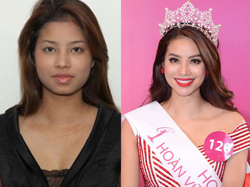 Cận cảnh chiếc mũi và cằm gây tranh cãi của HH Phạm Hương